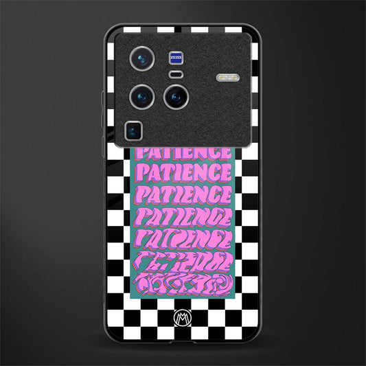 patience checkered glass case for vivo x80 pro 5g image