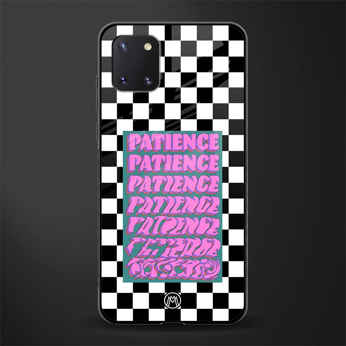patience checkered glass case for samsung galaxy note 10 lite image