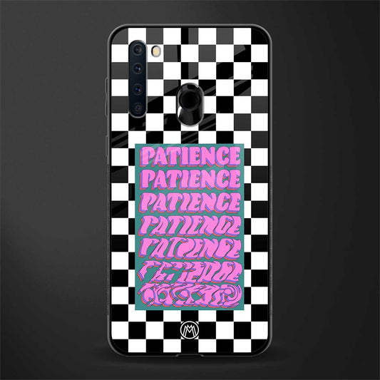 patience checkered glass case for samsung a21 image