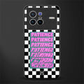 patience checkered glass case for vivo x80 image