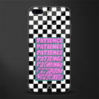 patience checkered glass case for iphone 7 plus image