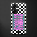 patience checkered back phone cover | glass case for oneplus nord ce 3 lite