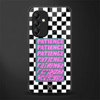 patience checkered back phone cover | glass case for samsung galaxy a14 5g