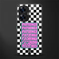 patience checkered back phone cover | glass case for realme c55
