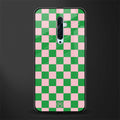pink & green check pattern glass case for oppo reno 2f image