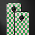 pink & green check pattern glass case for vivo s1 pro image-2