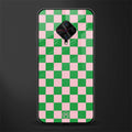 pink & green check pattern glass case for vivo s1 pro image