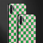 pink & green check pattern glass case for samsung galaxy note 10 plus image-2