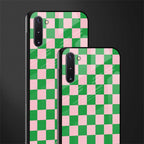 pink & green check pattern glass case for samsung galaxy note 10 image-2