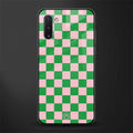 pink & green check pattern glass case for samsung galaxy note 10 image
