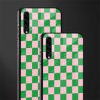pink & green check pattern glass case for samsung galaxy a70s image-2