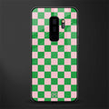 pink & green check pattern glass case for samsung galaxy s9 plus image