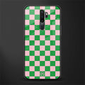 pink & green check pattern glass case for oppo a5 2020 image