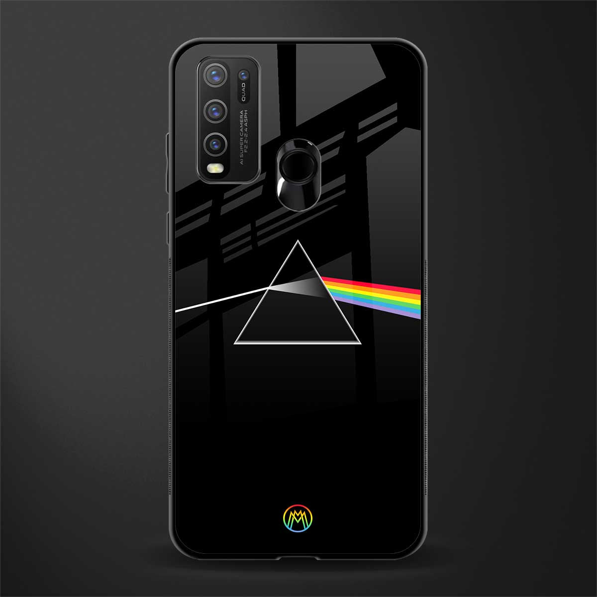 pink floyd glass case for vivo y30 image