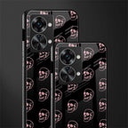 pink skull pattern glass case for phone case | glass case for oneplus nord 2t 5g
