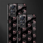pink skull pattern back phone cover | glass case for redmi note 11 pro plus 4g/5g