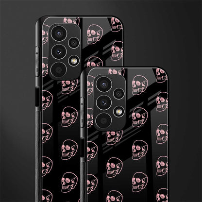 pink skull pattern back phone cover | glass case for samsung galaxy a13 4g