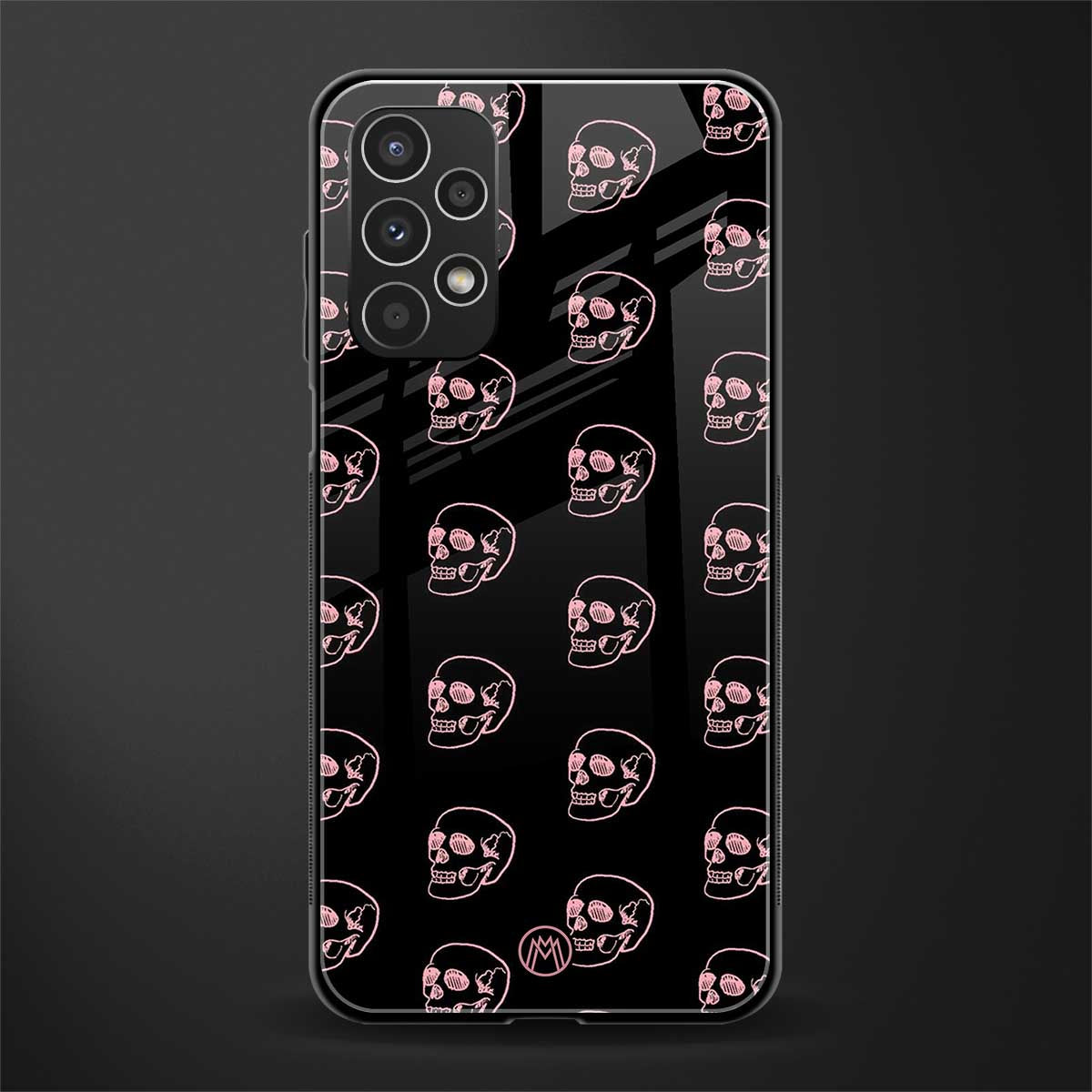 pink skull pattern back phone cover | glass case for samsung galaxy a13 4g