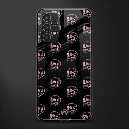 pink skull pattern back phone cover | glass case for samsung galaxy a13 4g