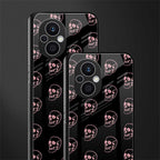 pink skull pattern back phone cover | glass case for oppo f21 pro 5g