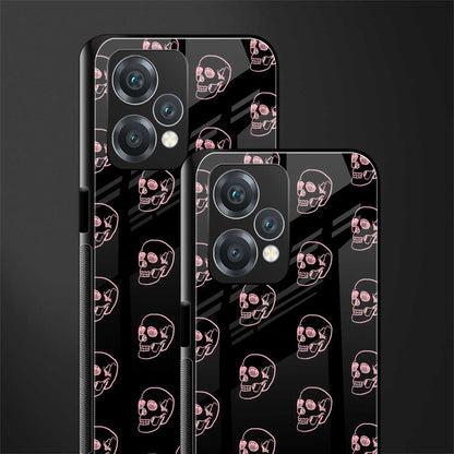 pink skull pattern back phone cover | glass case for oneplus nord ce 2 lite 5g