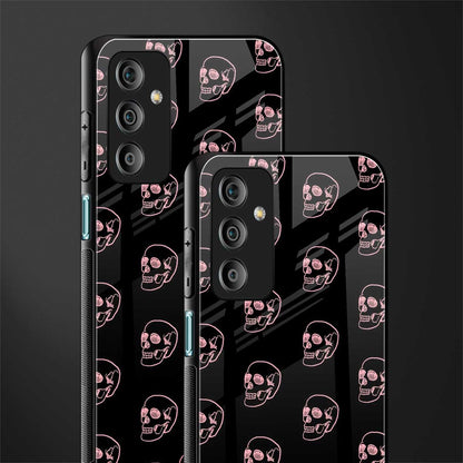 pink skull pattern back phone cover | glass case for samsung galaxy f23 5g