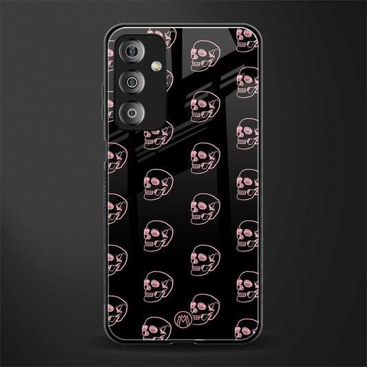 pink skull pattern back phone cover | glass case for samsung galaxy f23 5g