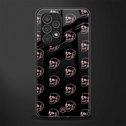 pink skull pattern back phone cover | glass case for samsung galaxy a33 5g