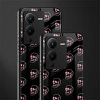 pink skull pattern back phone cover | glass case for vivo v25 pro 5g