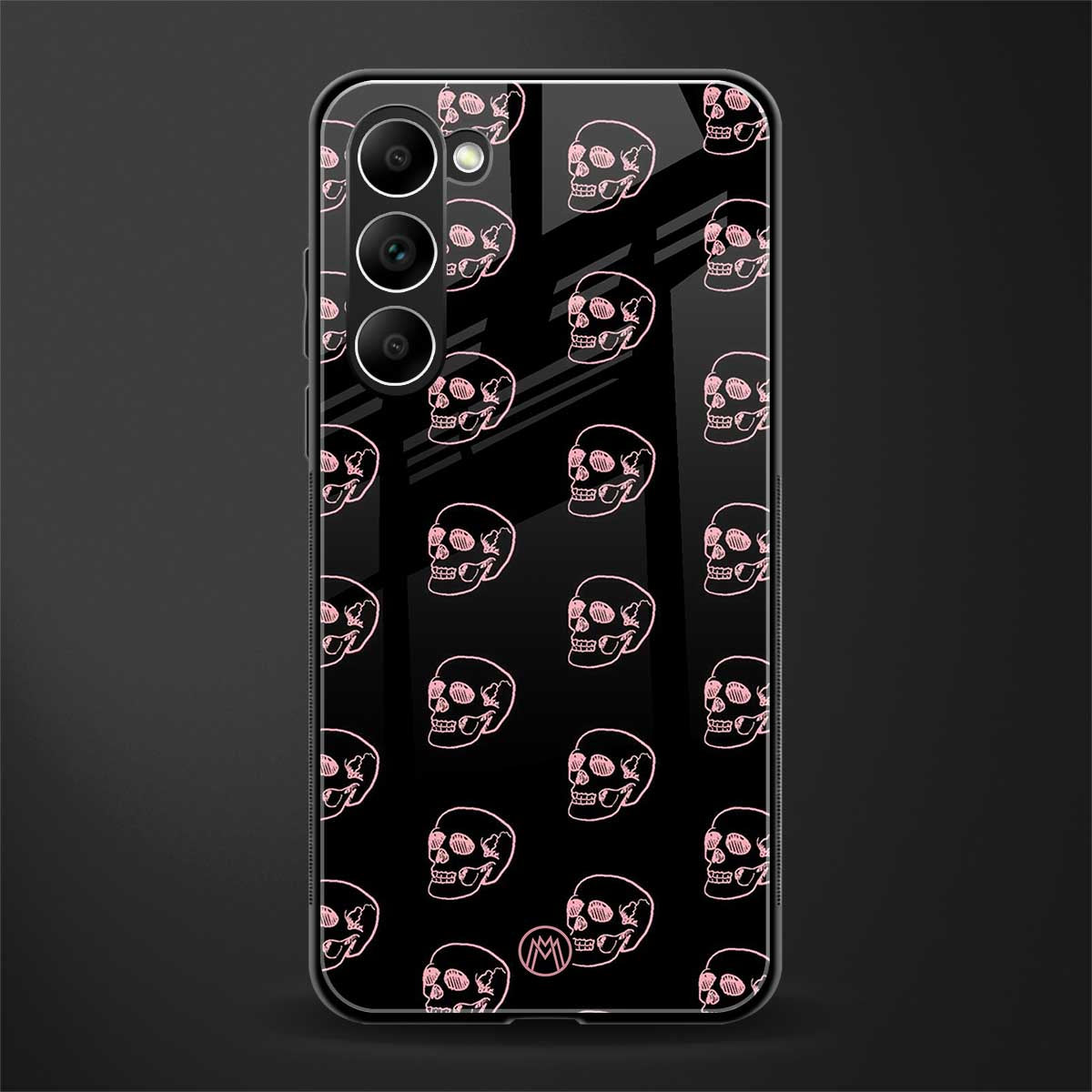 pink skull pattern glass case for phone case | glass case for samsung galaxy s23
