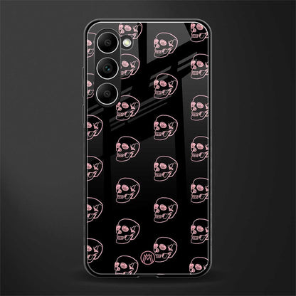 pink skull pattern glass case for phone case | glass case for samsung galaxy s23