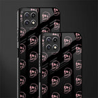 pink skull pattern back phone cover | glass case for samsung galaxy f42