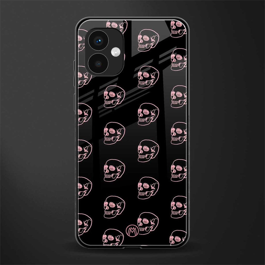 pink skull pattern back phone cover | glass case for samsung galaxy a04