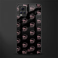 pink skull pattern back phone cover | glass case for vivo v21e 4g