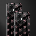 pink skull pattern back phone cover | glass case for oneplus nord ce 3 lite
