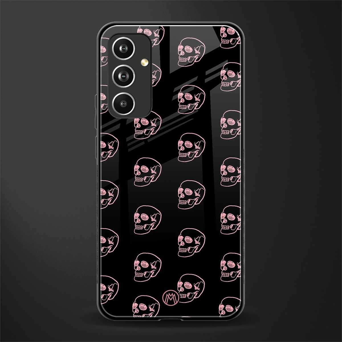 pink skull pattern back phone cover | glass case for samsung galaxy a54 5g