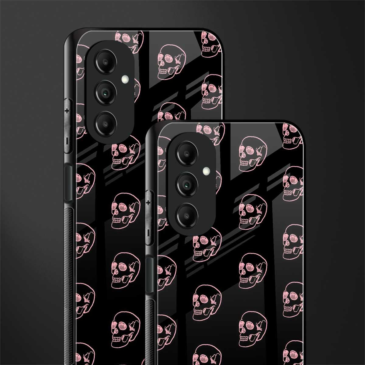 pink skull pattern back phone cover | glass case for samsung galaxy a14 5g