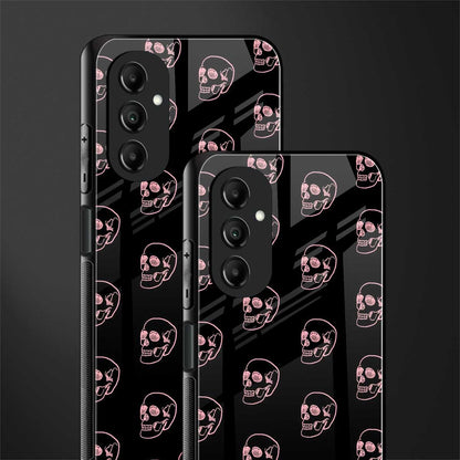 pink skull pattern back phone cover | glass case for samsung galaxy a14 5g