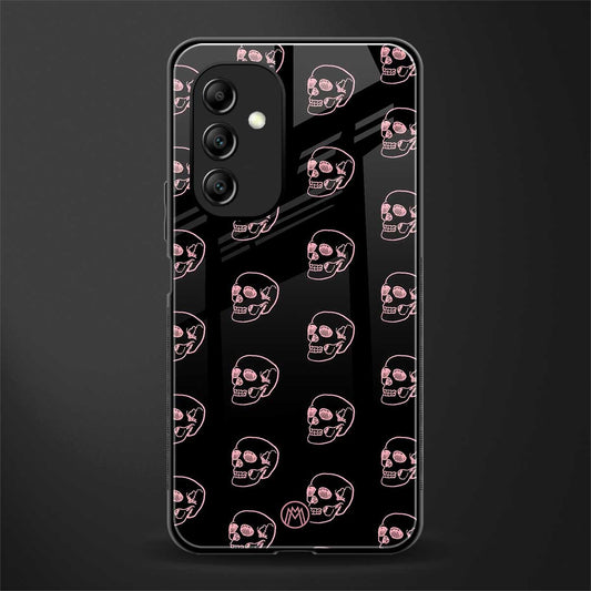 pink skull pattern back phone cover | glass case for samsung galaxy a14 5g