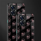 pink skull pattern back phone cover | glass case for realme c55