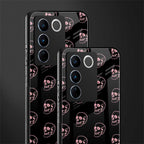pink skull pattern back phone cover | glass case for vivo v27 pro 5g