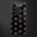 pink skull pattern back phone cover | glass case for vivo v27 pro 5g