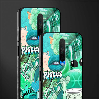 pisces aesthetic collage glass case for poco x2 image-2