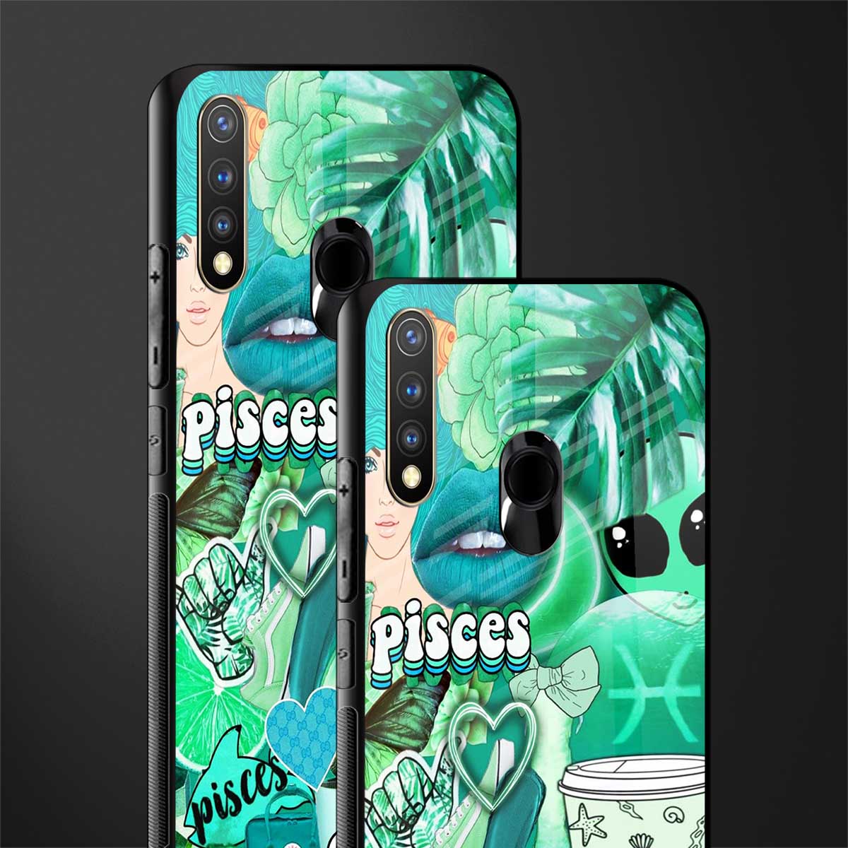 pisces aesthetic collage glass case for vivo y19 image-2