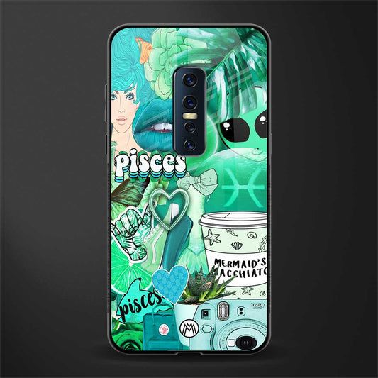 pisces aesthetic collage glass case for vivo v17 pro image