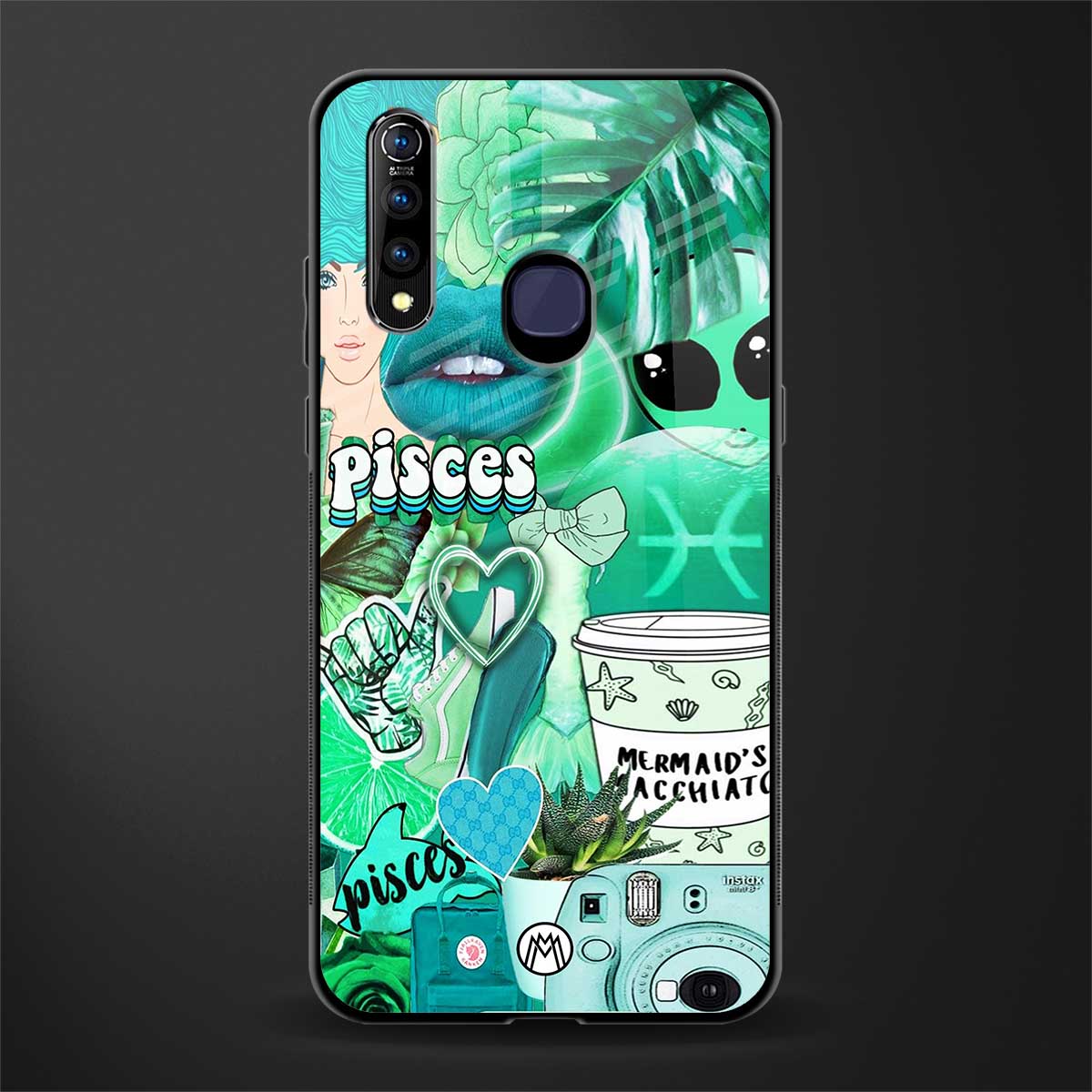 pisces aesthetic collage glass case for vivo z1 pro image