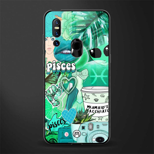 pisces aesthetic collage glass case for vivo v15 image