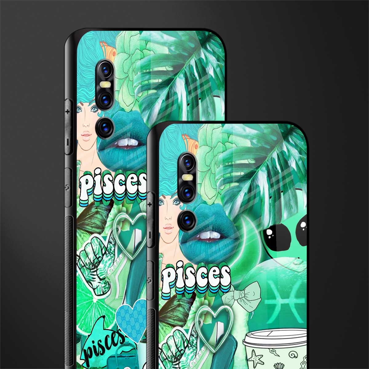 pisces aesthetic collage glass case for vivo v15 pro image-2