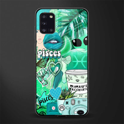 pisces aesthetic collage glass case for samsung galaxy a31 image