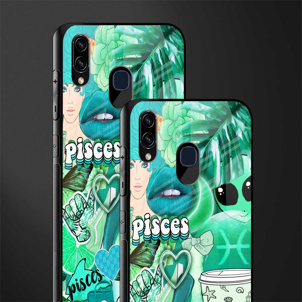 pisces aesthetic collage glass case for samsung galaxy m10s image-2